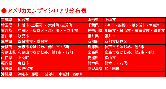 アメリカカンザイシロアリが出現！ヤマトシロアリとイエシロアリ分布図
